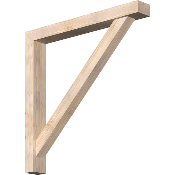 Ekena Millwork Traditional Block Smooth Bracket w/ Offset Brace, Douglas Fir, 5 1/2"W x 44"D x 44"H BKT0604X44X44TRA05SDF - main